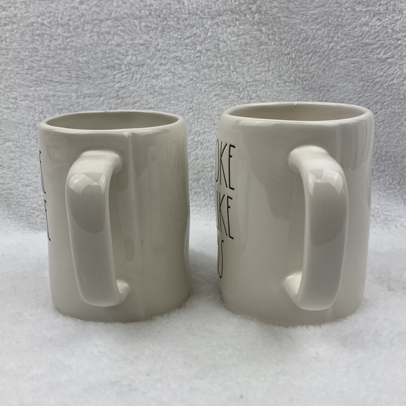 Rae Dunn Artisan Stoneware I Woke Up Like This Coffee Mugs Set of 2 - Picture 2 of 10
